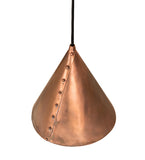 10"W Cone Rivet Contemporary Rustic Lodge Pendant