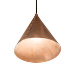 10"W Cone Rivet Contemporary Rustic Lodge Pendant