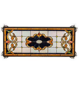 24"W X 10"H Madison Transom Stained Glass Window