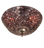 16"W Tiffany Fishscale Flush Mount