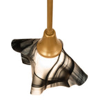 10"W Handkerchief Noir Swirl Pendant