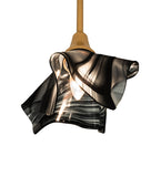 10"W Handkerchief Noir Swirl Pendant
