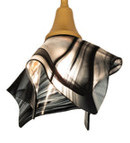 10"W Handkerchief Noir Swirl Pendant