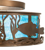 18"W Bass and Pike Flush Mount