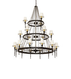 56"W Amaury 21 Lt Three Tier Chandelier