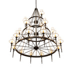 56"W Amaury 21 Lt Three Tier Chandelier