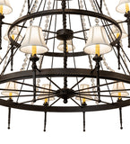 56"W Amaury 21 Lt Three Tier Chandelier