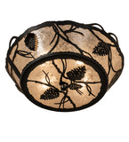 16"W Whispering Pines Flushmount