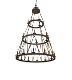 54"W Lakeshore 21 Lt Three Tier Chandelier