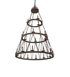 54"W Lakeshore 21 Lt Three Tier Chandelier