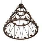 54"W Lakeshore 21 Lt Three Tier Chandelier