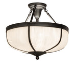 18"W Arts & Crafts Dome Semi-Flushmount