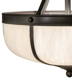 18"W Arts & Crafts Dome Semi-Flushmount