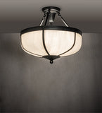 18"W Arts & Crafts Dome Semi-Flushmount