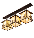 48"L Stillwater Mountain Pine 3 Lt Island/Billiard Pendant