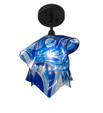 20"W Handkerchief Curacao Swirl Pendant