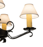 56"L Handforged Oval 8 Lt W/Downlight Chandelier