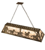 60"L Running Horses Oblong Pendant