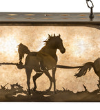60"L Running Horses Oblong Pendant