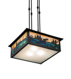 17"Sq Fly Fishing Creek Pendant