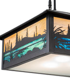 17"Sq Fly Fishing Creek Pendant