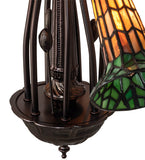 24"W Tiffany Pond Lily 7 Lt Chandelier
