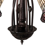 24"W Tiffany Pond Lily 7 Lt Chandelier