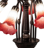 24"W Tiffany Pond Lily 7 Lt Chandelier