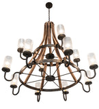 61"W Barrel Stave 12 Lt Chandelier