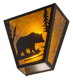 13"W Bear Creek Wildlife Wall Sconce