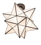 18"W Moravian Star Flush Mount