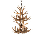20"W Antlers 6 Lt Two Tier Chandelier