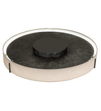 30"W Cilindro Textrene LED Flush Mount