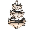 58"W Catch of the Day Trout Three Tier Chandelier