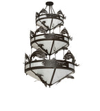 58"W Catch of the Day Trout Three Tier Chandelier