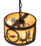 10"W Wildlife at Pine Lake Pendant