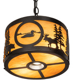 10"W Wildlife at Pine Lake Pendant
