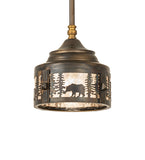 8"W Wildlife at Dusk Mini Pendant
