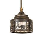 8"W Wildlife at Dusk Mini Pendant
