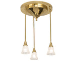 18.5"W Revival Wreath & Garland 3 Lt Pendant