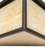 20"Sq Hyde Park Winter Pine Outdoor Flush Mount
