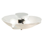 16"W Atelier White Iridescent Organic Flush Mount