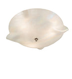 16"W Atelier White Iridescent Organic Flush Mount