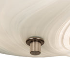 16"W Atelier Swirl Glass Flush Mount