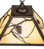 16"Sq Whispering Pines Pendant