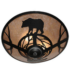 22"W Bear on the Loose Wildlife Flush Mount