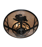 22"W Rabbit on the Loose Flush Mount
