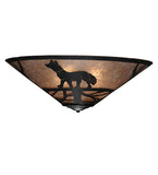 22"W Fox on the Loose Flush Mount