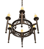 24"W Jasmine 6 Lt Chandelier