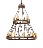 48"W Lakeshore 15 Lt Two Tier Chandelier